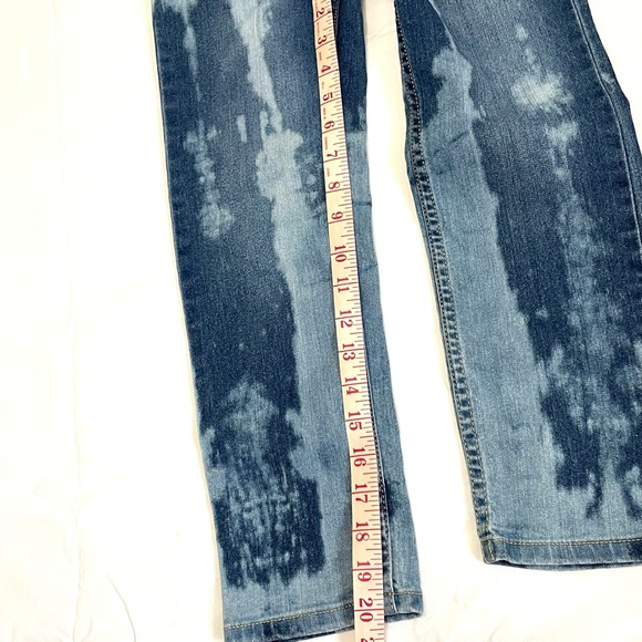 Girls Hand Reverse Dyed Jeans 502 Regular Taper Size 7 - Picture 3 of 7